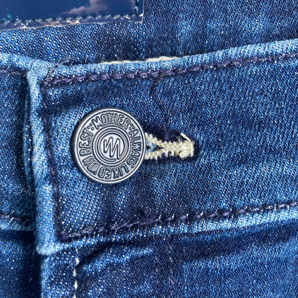 NWT MOTHER The Mid Rise Dazzler Ankle Fray Jeans Fancy Meeting You Here Wash 31 - Picture 8 of 15